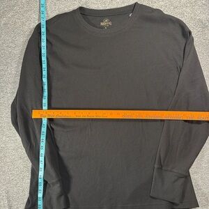 RedHead Men's Black Long Sleeve waffle Shirt